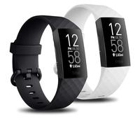 Mugust Confezione da 2 cinturini di ricambio compatibili con Fitbit Charge 3/Fitbit Charge 4, morbidi cinturini sportivi per donne e uomini, taglia S e L, Nero/Bianco, L 7.1" -8.7"