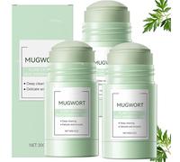 Mugwort Mud Mask Stick, Green Stick Mask, Improves Acne and Reduces Blackheads. Acne Removing Mugwort Masks Deeply Cleanses Pores, Controls Oil and Balances The Skin's Oil-water Balance (3PCS)