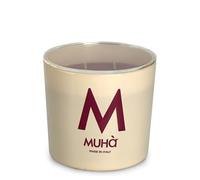 MUHA' | Candela Profumata in Vetro Beige, Fragranza Uva e Fico, Profumatore per Ambienti, Formato da 270 Gr