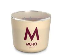 MUHA' | Candela Profumata in Vetro Beige, Fragranza Uva e Fico, Profumatore per Ambienti, Formato da 500 Gr