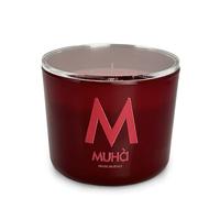 MUHA' | Candela Profumata in Vetro Bordeaux, Fragranza Melograno, Profumatore per Ambienti, Formato da 500 Gr