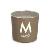 MUHA' Candela Profumata in Vetro Cuoio, Fragranza Vaniglia e Liquirizia, Profumatore per Ambienti, Formato da 270 Gr