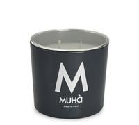 MUHA' | Candela Profumata in Vetro Grigio, Fragranza Fiori di Cotone, Profumatore per Ambienti, Formato da 270 Gr