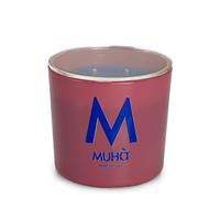 MUHA' | Candela Profumata in Vetro Rosa, Fragranza Lino e Cotone, Profumatore per Ambienti, Formato da 270 Gr