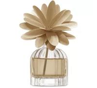 MUHA' | Profumatore per ambienti Flower Diffuser, Fragranza Vaniglia e Ambra Pura, Diffusore Ambiente con Fiore in Legno di Betulla, Formato da 60 ml