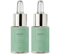 MUHA' | Olio Essenziale, Idrosolubile per Lampada ad Ultrasuoni, Fragranza Cuoio e Frutti, Formato da 15 ml (Confezione da 2)