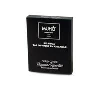 MUHA' | Profumatore Auto Ricarica, Fragranza Fiori di Cotone, Rilascio Graduale di Profumo