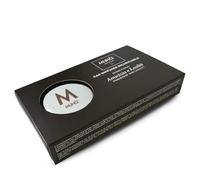 MUHA' | Profumatore Auto Ricaricabile Fragranza Acqua e Sale, Finiture in Ecopelle Lucida, Dimensione ⌀5cm