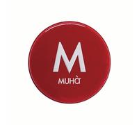 MUHA' | Profumatore Auto Ricaricabile Fragranza Arancio e Cannella, Finiture in Ecopelle Lucida, Dimensione ⌀5cm