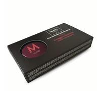 MUHA' | Profumatore Auto Ricaricabile Fragranza Melograno, Finiture in Ecopelle Lucida, Dimensione ⌀5cm