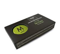 MUHA' | Profumatore Auto Ricaricabile Fragranza Mosto Supremo, Finiture in Ecopelle Lucida, Dimensione ⌀5cm