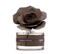 MUHA' | Profumatore per ambiente Rosa Diffuser, Fragranza Vaniglia e Liquirizia, Diffusore Ambiente con Rosa in Legno di Betulla, Formato da 50 ml