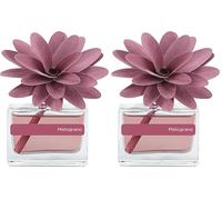 MUHA' | Profumatore per ambienti Flower Diffuser, Fragranza Melograno, Diffusore Ambiente con Fiore in Legno di Betulla, Formato da 30 ml (Confezione da 2)