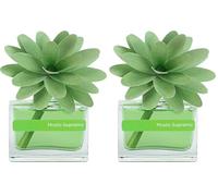 MUHA' Profumatore per ambienti Flower Diffuser, Fragranza Mosto Supremo, Diffusore Ambienti con Fiore in Legno di Betulla, Formato da 30 ml (Confezione da 2)