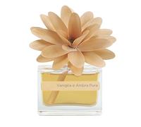 Muhà Profumatore per ambienti Flower – Vaniglia e Ambra Pura – Fiore in legno di betulla 30 ml