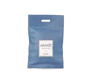 MUHA' | Sacchetto Profumato per Armadi e Cassetti, Fragranza Fresco Puro, Profumatore per Biancheria, Colore Azzurro, Formato Bag