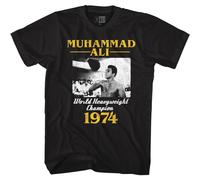 Muhammad Ali - 74 Heavyweight Champ - Manica Corta - Adulti - T-Shirt