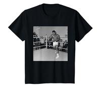 Muhammad Ali Boxing Training per Brian London Fight Maglietta, Bambini, Nero, 4 Anni