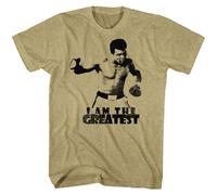 Muhammad Ali I Am The Greatest T-Shirt Manica Corta Heather Khaki Adulto