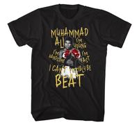 Muhammad Ali I Cant Be Beat T-Shirt Manica Corta Adulto Nero Cotone 100%