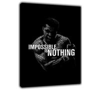 Muhammad Ali impossibile è niente stampa fotografica su tela incorniciata Wall Art, 30 x 24 inch-18mm depth