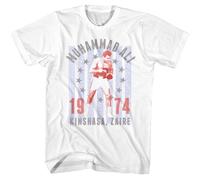 Muhammad Ali - Kinshasa Zaire 1974 - Classici Americani - Corto Bianco Adulto