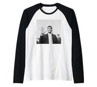 Muhammad Ali prevede la vittoria del round contro Henry Cooper Boxing Maglia con Maniche Raglan