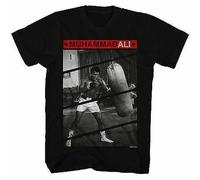 Muhammad Ali Punzonatura Borsa il più Grande Linea Rossa Fighting Boxe Maglietta