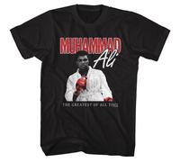 Muhammad Ali - Rosso Guanto Guardare - American Classici - Solido Nero Adulto