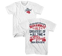 Muhammad Ali The Greatest Glove Maglietta Manica Corta Uomo Cotone Bianca