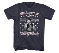 Muhammad Ali Vintage Greatest T-Shirt Manica Corta Heather Navy Uomo