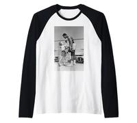 Muhammad Ali Vs Bambino Durante L'Allenamento A Londra 1963 Boxing Maglia con Maniche Raglan