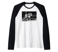 Muhammad Ali Vs Leon Spinks II Battaglia di New Orleans Boxing Maglia con Maniche Raglan