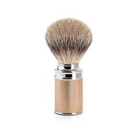 Muhle punta argento tasso Capelli DEPILAZIONE Pennello con oro rosa e Cromato CILINDRO manico
