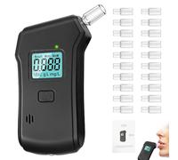 muhogxio Etilometro Portatile,Alcool Test Portatile per Uso Domestico e Professionale con 20 Beccucc,Professionale Digitale Alcoltest con Display LCD