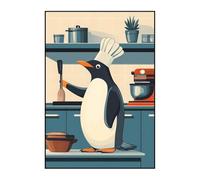 Muholin Carina tela dipinta con animali divertenti che leggono e guidano poster da parete per la decorazione della stanza della casa 50x70cm Senza Cornice