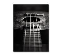 Muholin Poster di strumenti musicali in bianco e nero,chitarra,tamburo,pianoforte,tromba,dipinto su tela,arte murale,arredamento per la casa,soggiorno 50x70cm Senza Cornice