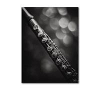 Muholin Poster di strumenti musicali in bianco e nero,chitarra,tamburo,pianoforte,tromba,dipinto su tela,arte murale,arredamento per la casa,soggiorno 40x50cm Senza Cornice