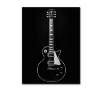 Muholin Poster di strumenti musicali in bianco e nero,chitarra,tamburo,pianoforte,tromba,dipinto su tela,arte murale,arredamento per la casa,soggiorno 21x30cm Senza Cornice