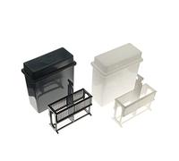 MUHWA 24 vetrini per microscopio, contenitore per colorazione e barattolo, 2 set, grigio/bianco