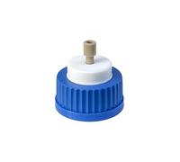 MUHWA Tappo di sicurezza a 1 porta con foro per inserti filettati da 1/4"-28 e raccordo PEEK, tappo di riempimento GL45 per tubi OD da 1/8" pollici