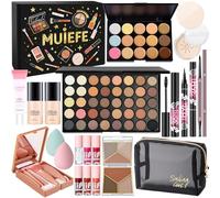 Muiefe Set Trucchi Donna, Kit Make Up Completo, Tutto in Uno Trousse Trucchi Ragazza con Palette Ombretto Paletta Correttivi Contouring Fondotinta Mascara Gloss Labbra Liner Occhi Matite Ssopracciglia