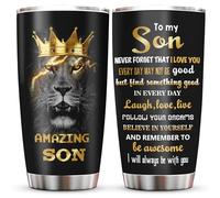Muilzon Tazza da caffè con scritta in lingua inglese "To My Son Gifts from Mom/Dad", idea regalo per figlio adulto, idea regalo per la festa del papà