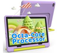 MUISOO Tablet Android 15 per bambini, processore Octa-Core, 20GB+64GB (espandibile a 1 TB), blocco bambino, doppia fotocamera, WiFi 6, Bluetooth 5.3, custodia resistente ai bambini (viola)
