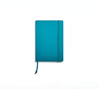 Muitomas, Block Notes A5, Notebook Appunti per Ufficio, con Copertina Morbida, Tasca Interna e Chiusura ad Elastico, 120 Fogli a Righe, 13 x 21 cm, Colore Blu Ottanio
