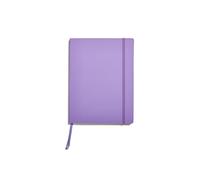 Muitomas, Block Notes Large, Notebook Appunti per Ufficio, con Copertina Morbida, Tasca Interna e Chiusura ad Elastico, 120 Fogli a Righe, 19 x 25 cm, Colore Lilla