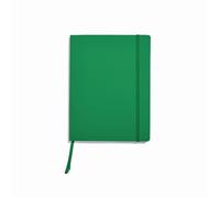 Muitomas, Block Notes Large, Notebook Appunti per Ufficio, con Copertina Morbida, Tasca Interna e Chiusura ad Elastico, 120 Fogli a Righe, 19 x 25 cm, Colore Verde