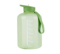 Muitomas Borraccia Sportiva 2.2 Litri con Cannuccia, Bottiglia Acqua Grande Trasparente, Beccuccio e Laccio, Design Motivazionale per Palestra, Sport e Ufficio, Verde Salvia