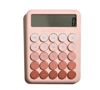 Muitomas, Calcolatrice con Display Ampio a 12 Cifre, Portatile, Alimentazione con Batteria AAA, Colore Peach Fuzz