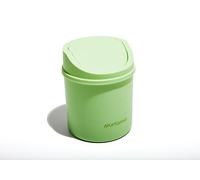 Muitomas, Cestino da Scrivania Mini, con Sportello Apribile e Coperchio Removibile, Compatto per Scrivania e Ufficio, 130x130x170 mm, Colore Verde Salvia